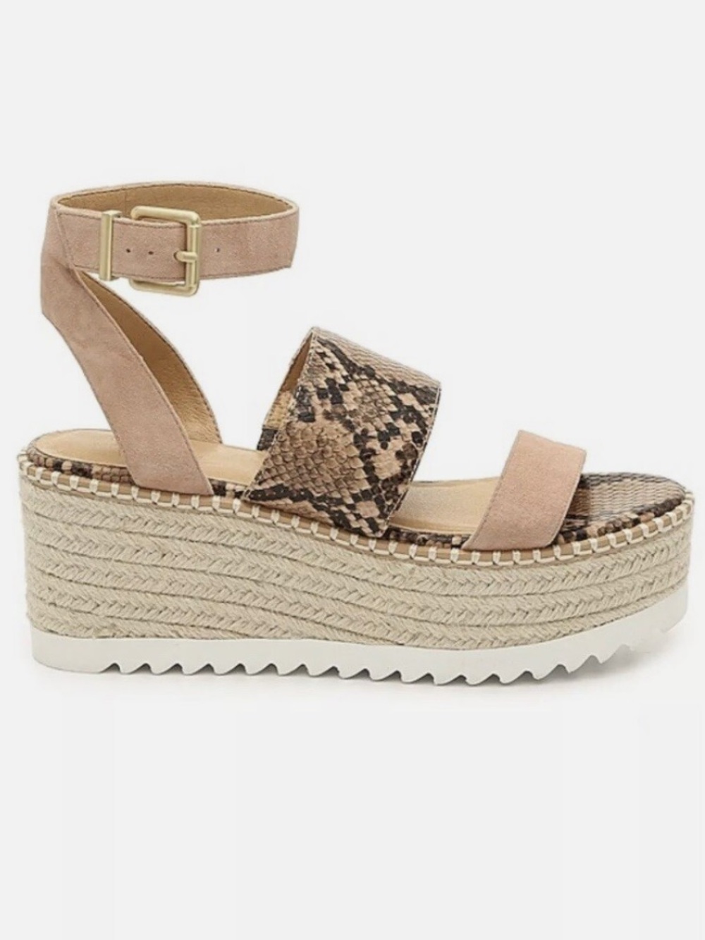 Crown Vintage Daylen Desert Rose Snake Print Wedge Sandals